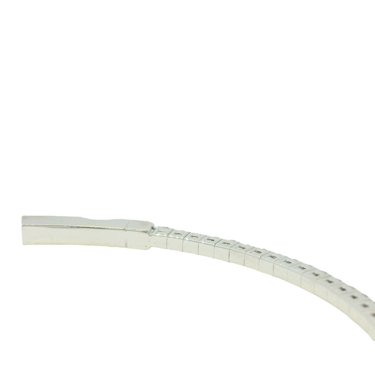 14K White Gold Natural Diamonds 1.58Cttw Flexible Bangle