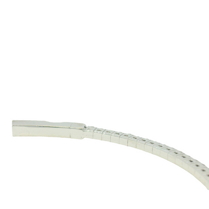 14K White Gold Natural Diamonds 1.58Cttw Flexible Bangle