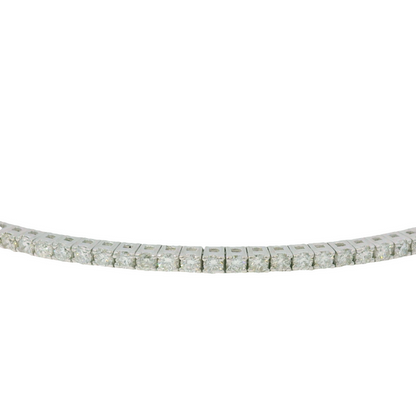 14K White Gold Natural Diamonds 1.58Cttw Flexible Bangle
