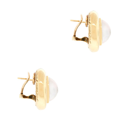 Tiffany & Co. 18k Yellow Gold 0.25ctw Diamond Pearl Earrings