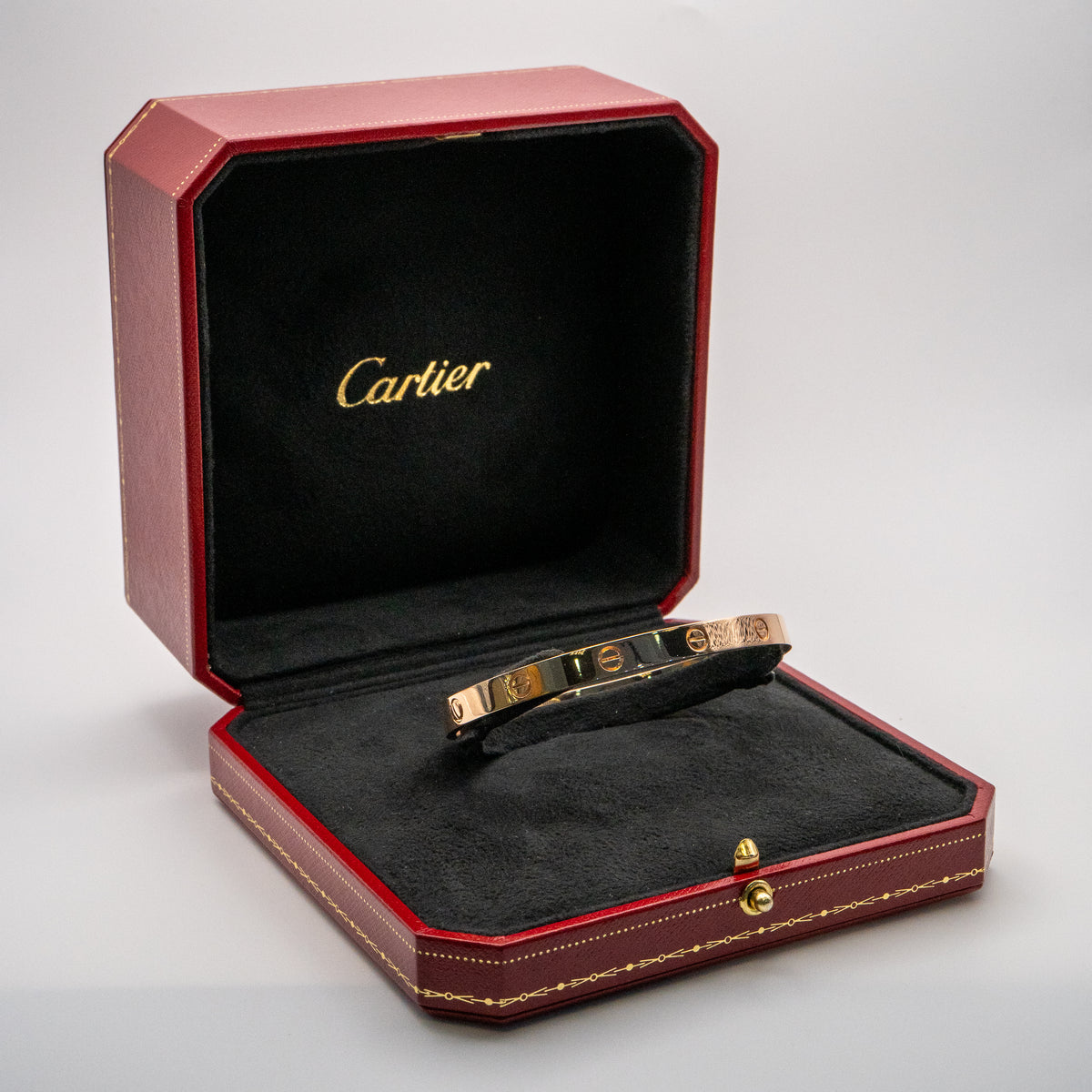 Cartier LOVE 18K Rose Gold Classic Model Size 20 Bangle Bracelet — product photo 10