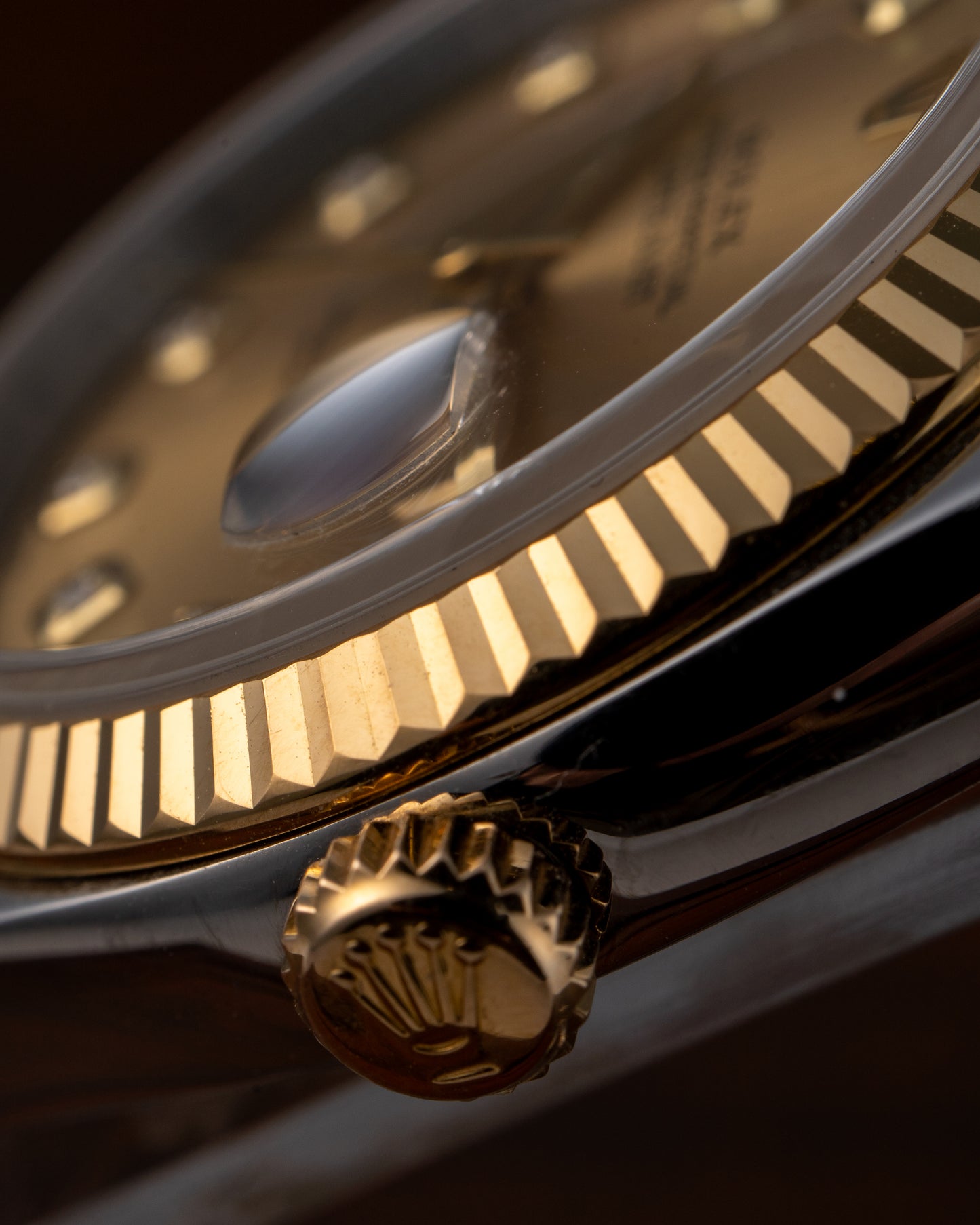 Rolex 116233 Datejust Two-Tone Champagne Diamond Dial Fluted Bezel 36mm Watch