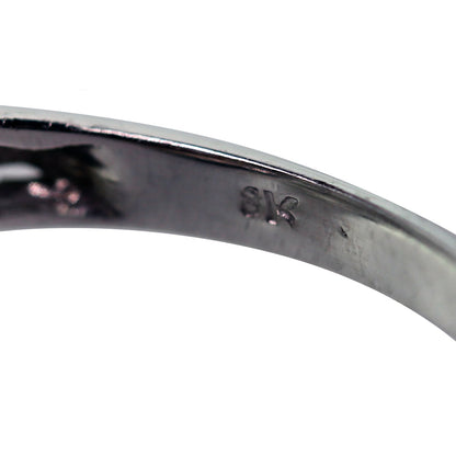 18K White Gold Vintage 3 Stone Diamond Cocktail Ring