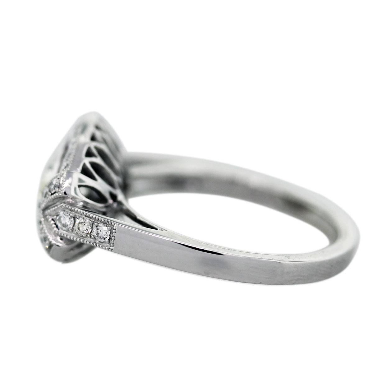 1.01 Carat Marquise Cut Diamond Platinum Ruby Engagement Ring