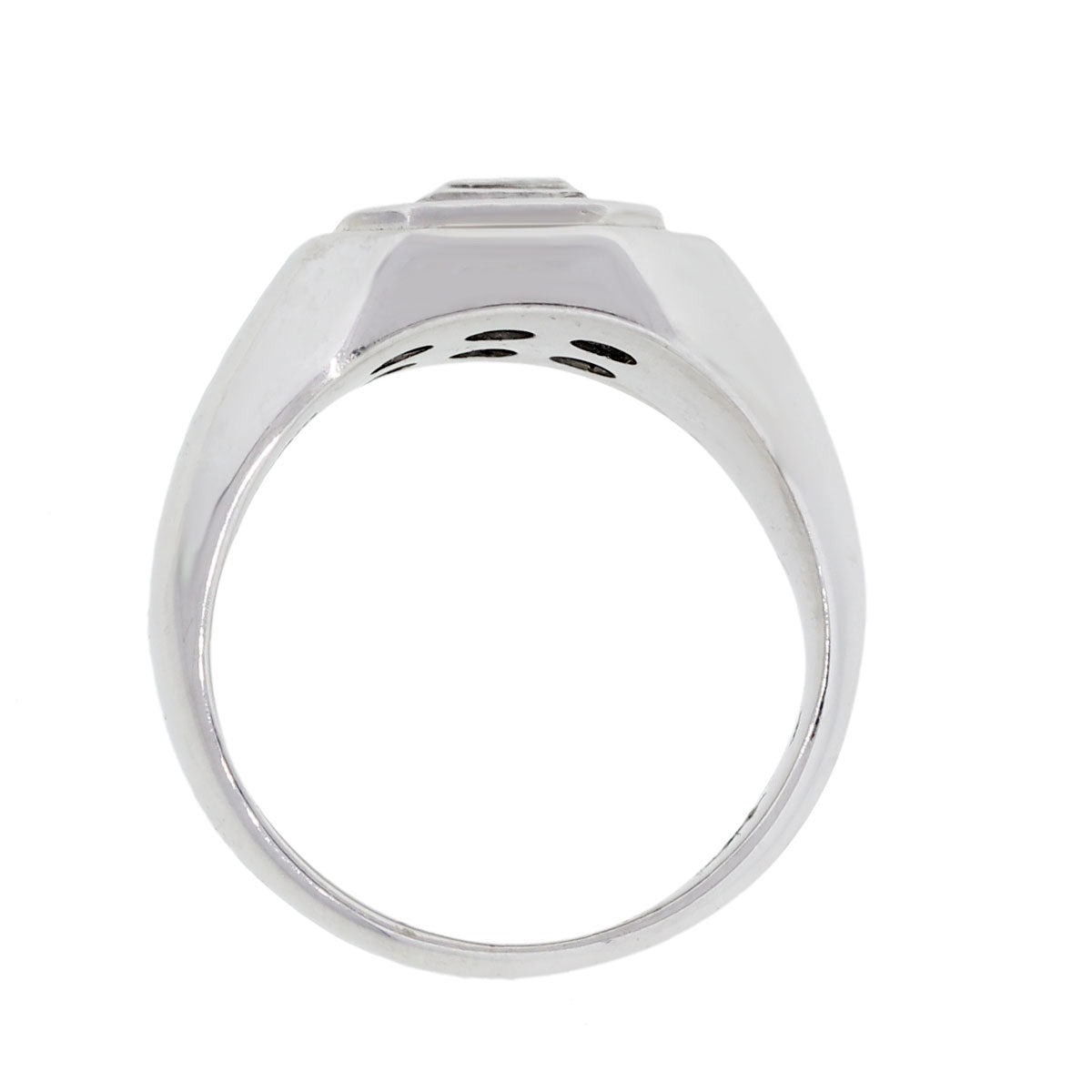 14k White Gold 0.45ctw Diamond Gents Ring