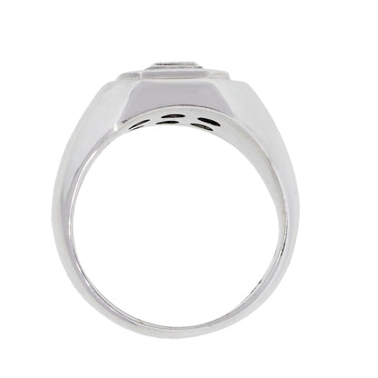 14k White Gold 0.45ctw Diamond Gents Ring