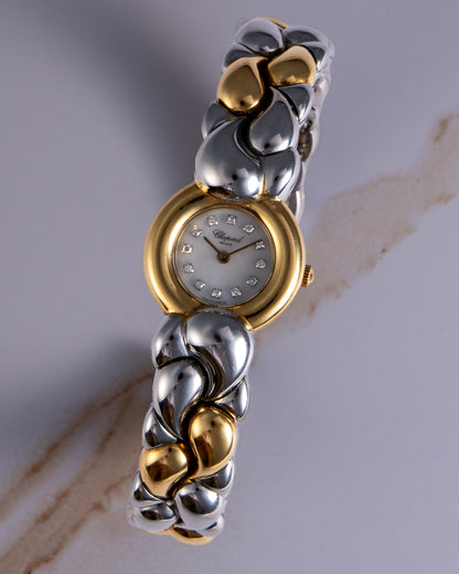 Chopard Casmir Diamond Dial 18k Gold & Steel Watch