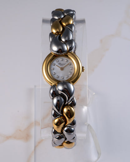 Chopard Casmir Diamond Dial 18k Gold & Steel Watch