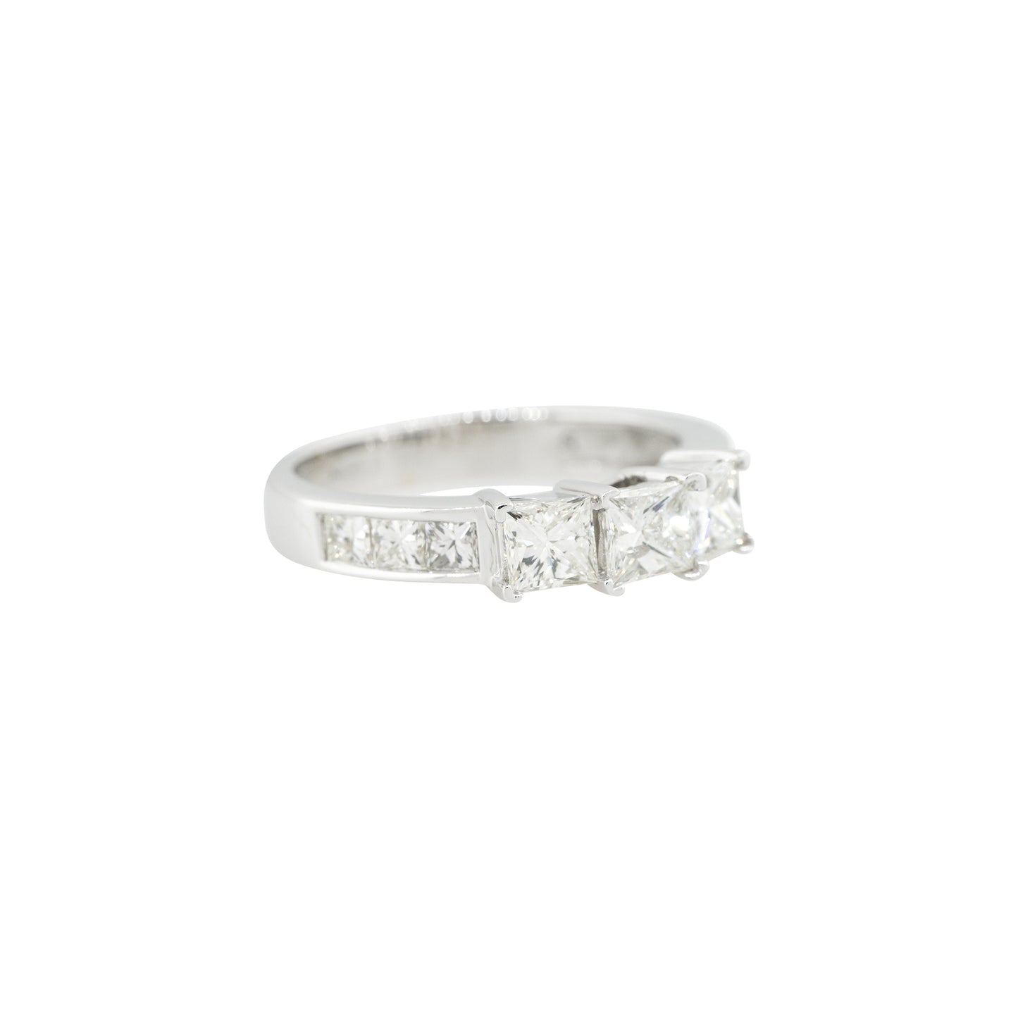 18k White Gold 1.5ctw Princess Cut Diamond Engagement Ring
