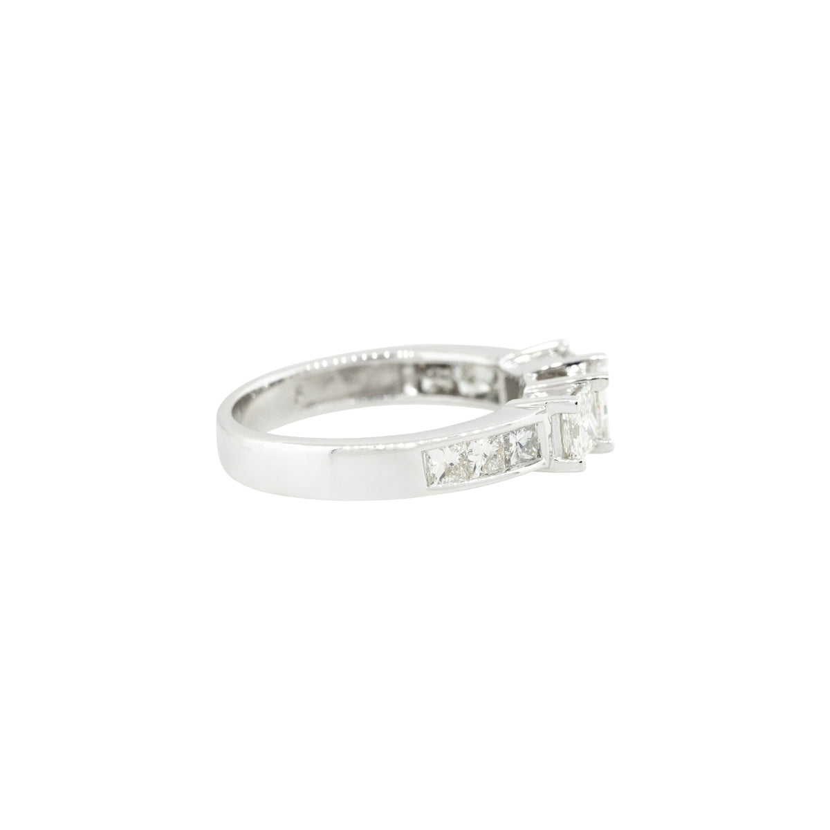 18k White Gold 1.5ctw Princess Cut Diamond Engagement Ring