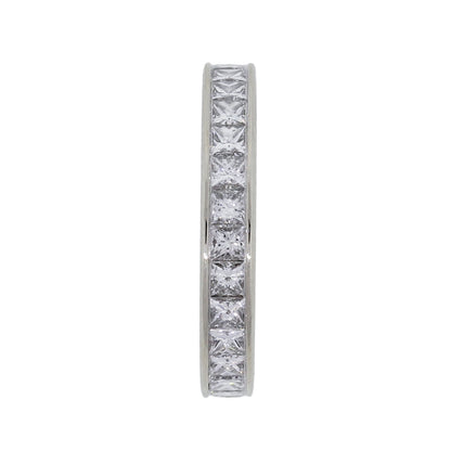18k White Gold 1ctw Princess Cut Diamond Eternity Band