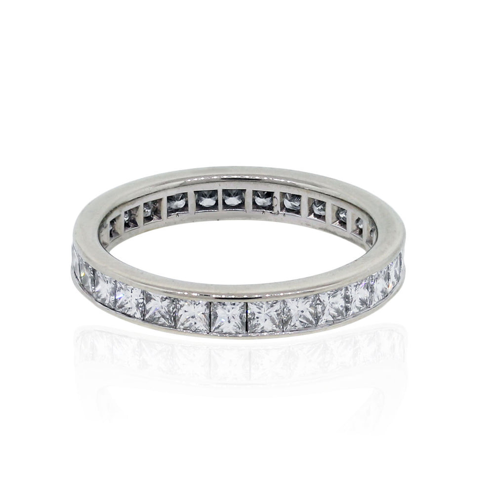 18k White Gold 1ctw Princess Cut Diamond Eternity Band