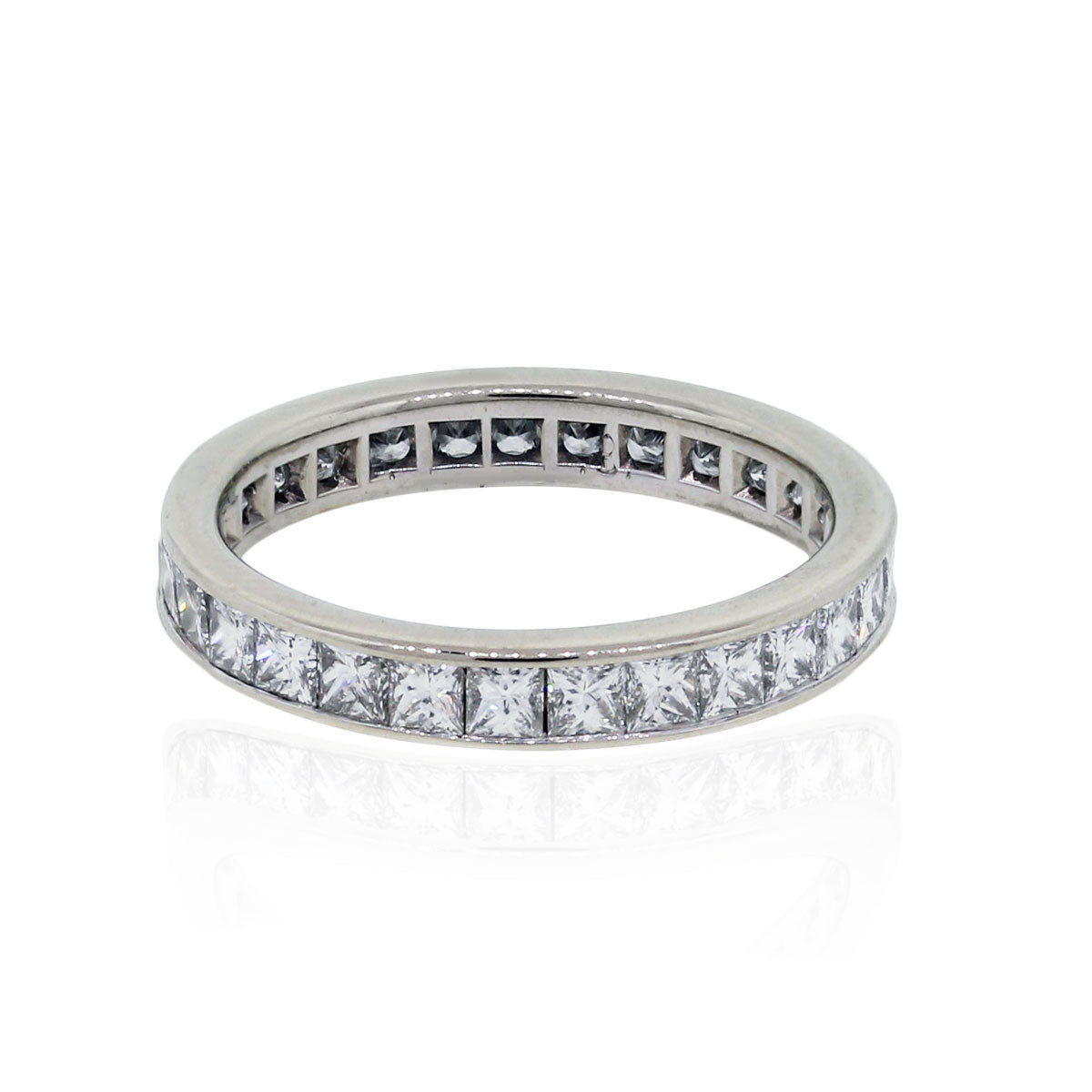 18k White Gold 1ctw Princess Cut Diamond Eternity Band