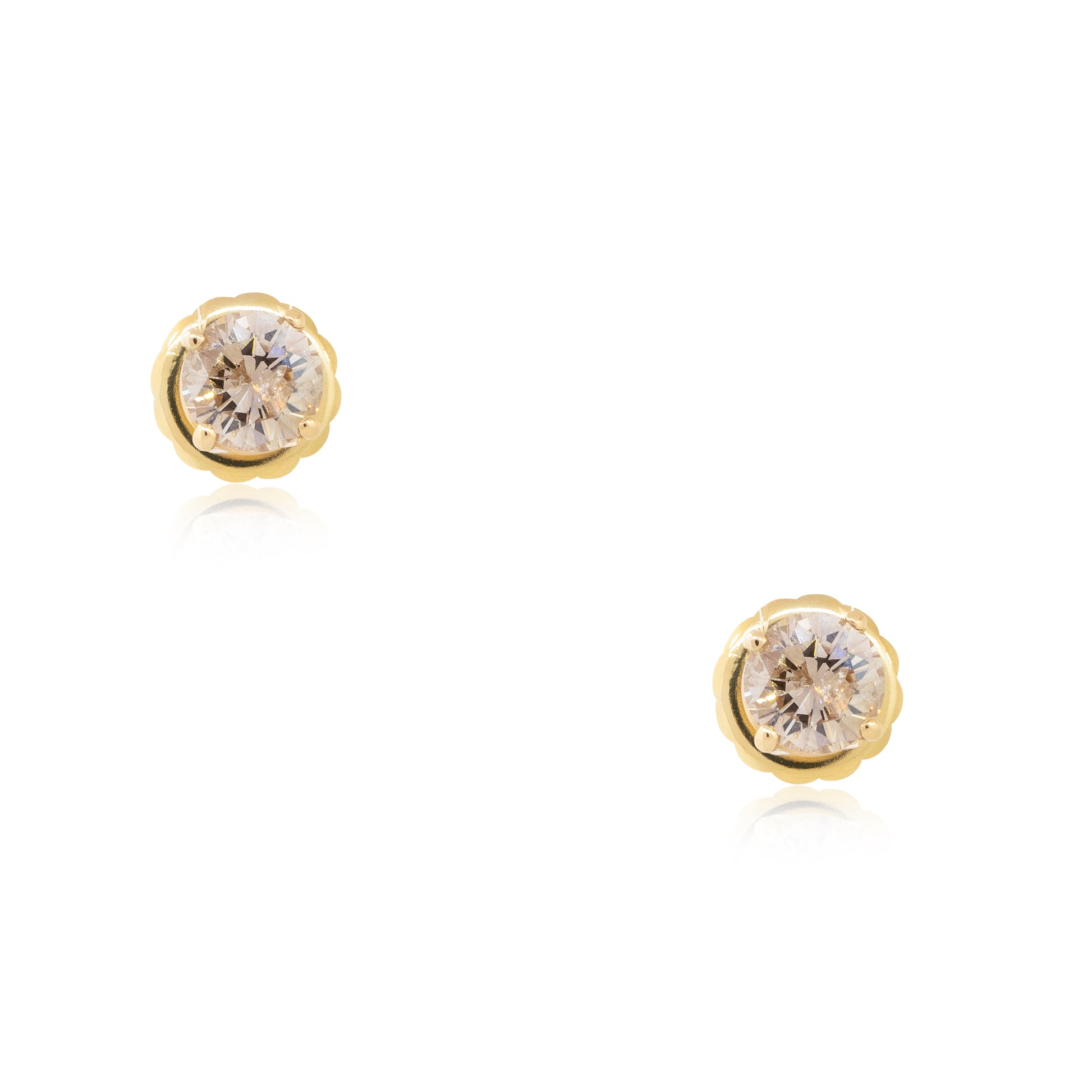 14k Yellow Gold 2.50ctw Diamond Stud Earrings