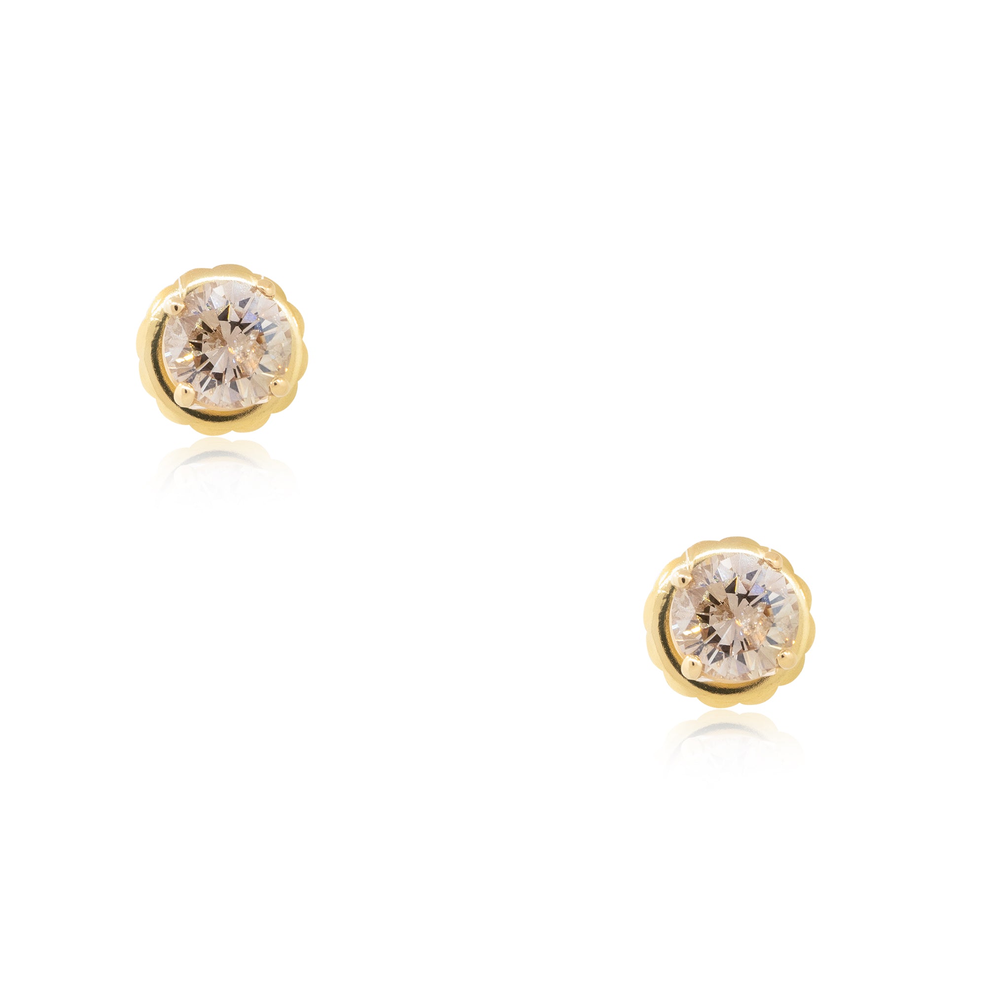 14k Yellow Gold 2.50ctw Diamond Stud Earrings