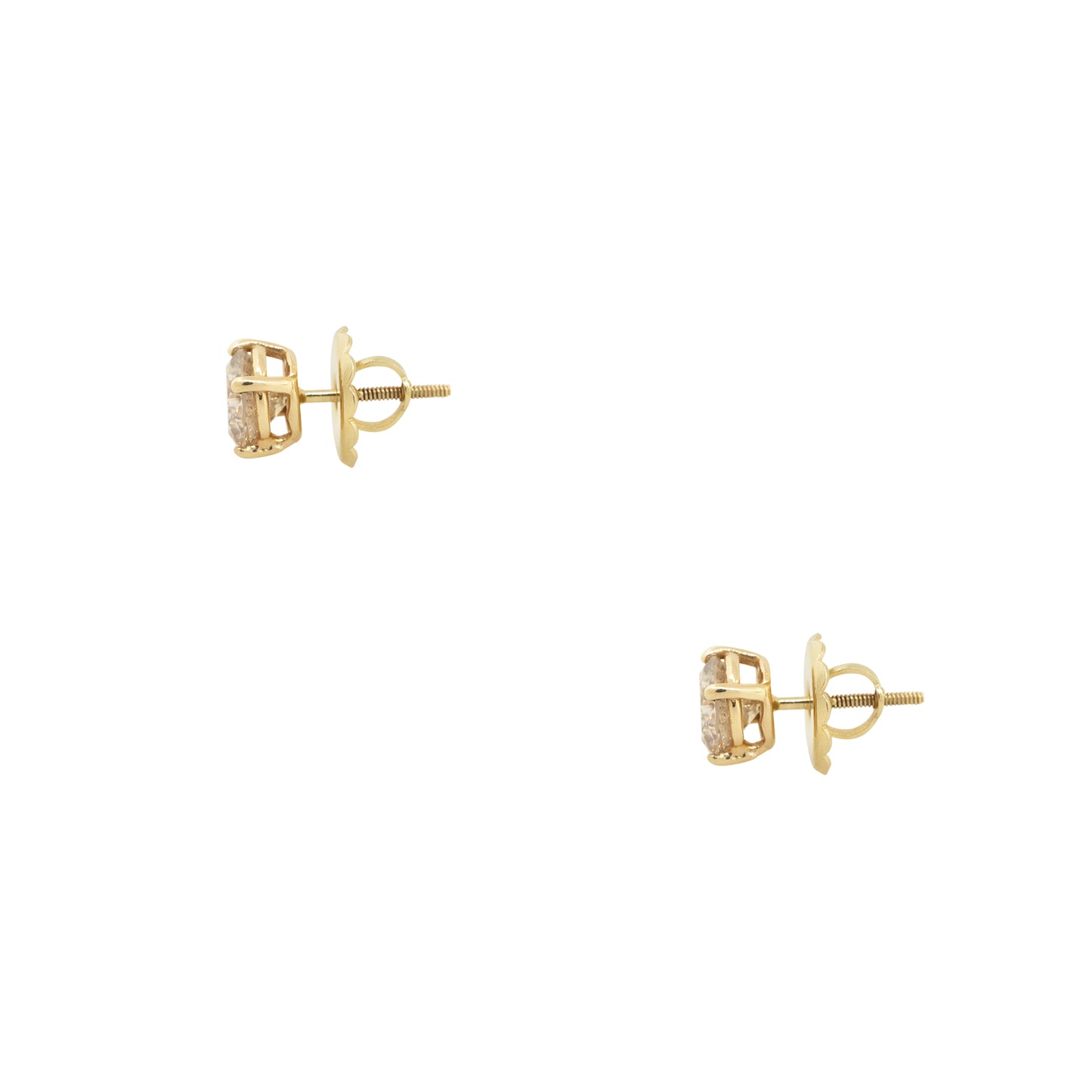 14k Yellow Gold 2.50ctw Diamond Stud Earrings