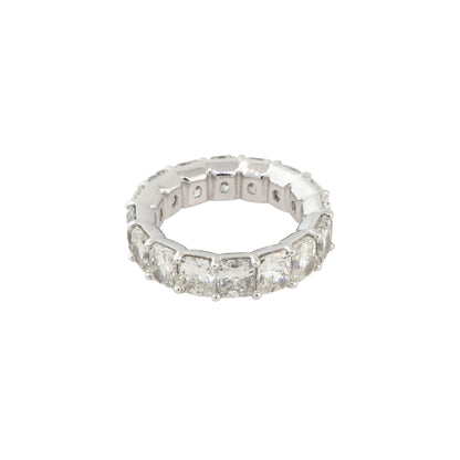 18k White Gold 9.95ctw Radiant Cut Diamond Eternity Band