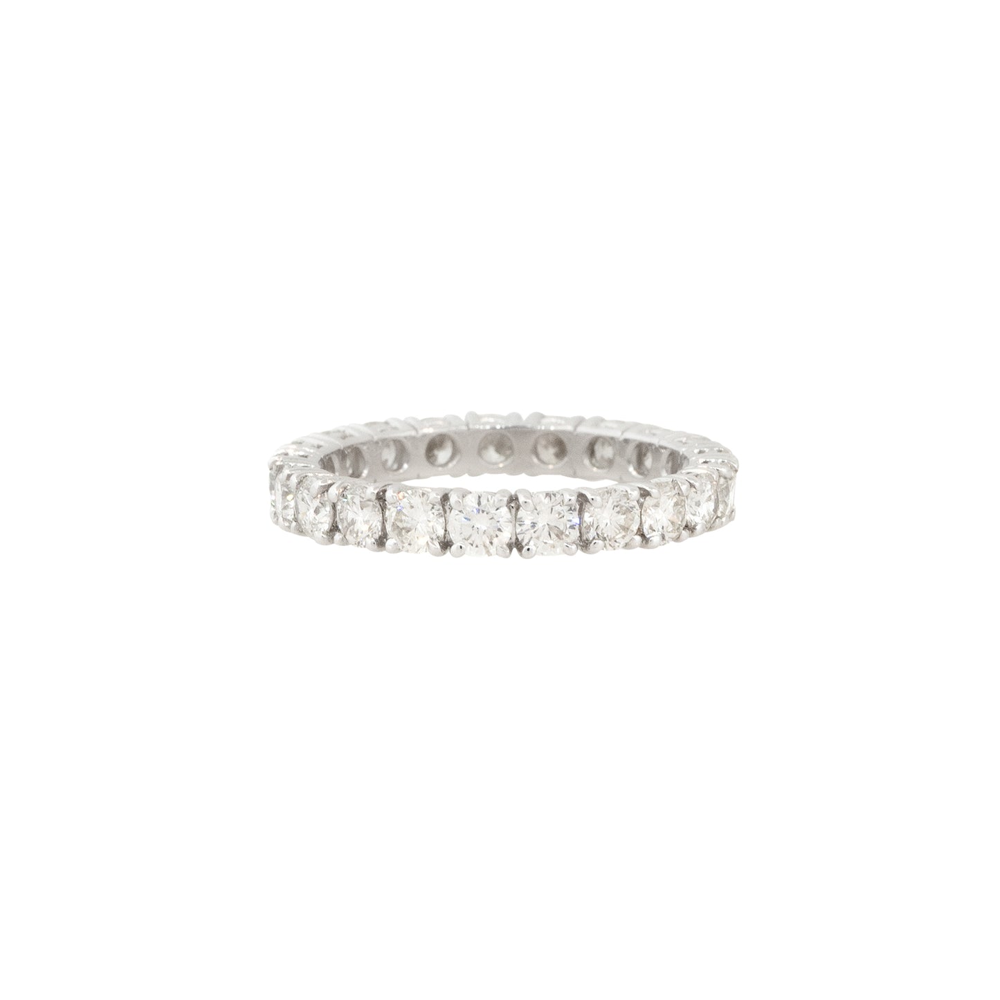 18k White Gold 2.09ctw Round Brilliant Cut Diamond Eternity Band