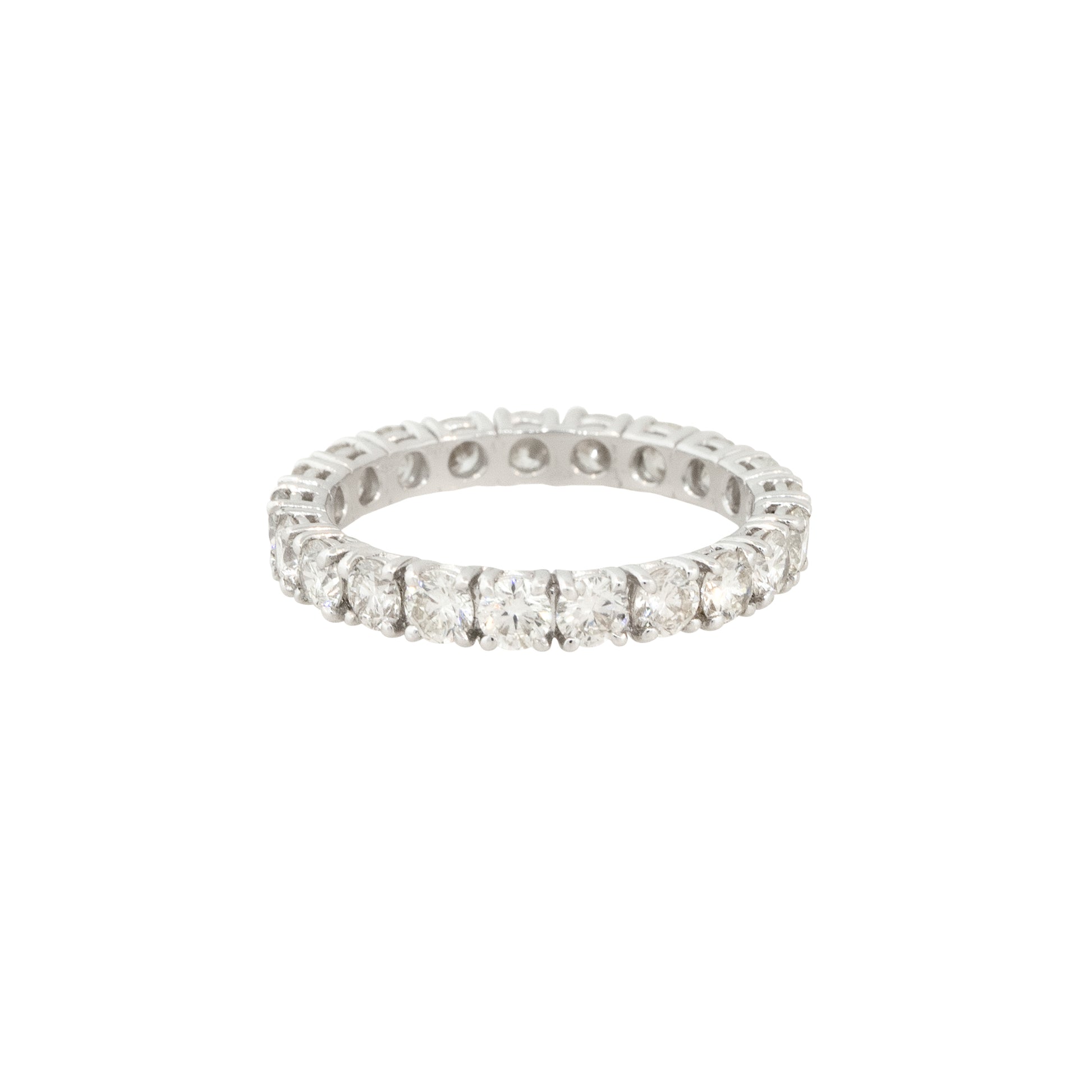 18k White Gold 2.09ctw Round Brilliant Cut Diamond Eternity Band