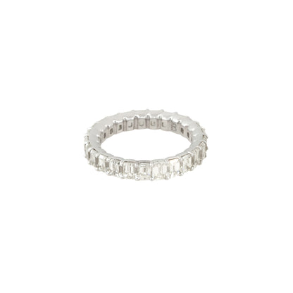 18k White Gold 4.53ctw Emerald Cut Diamond Eternity Band