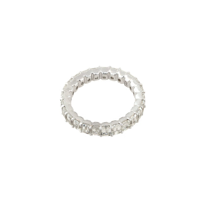 18k White Gold 4.53ctw Emerald Cut Diamond Eternity Band
