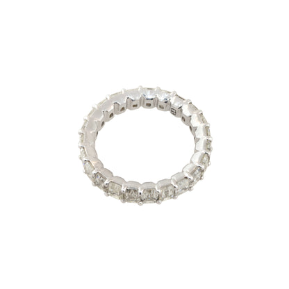18k White Gold 4.85ctw Emerald Cut Diamond Eternity Band