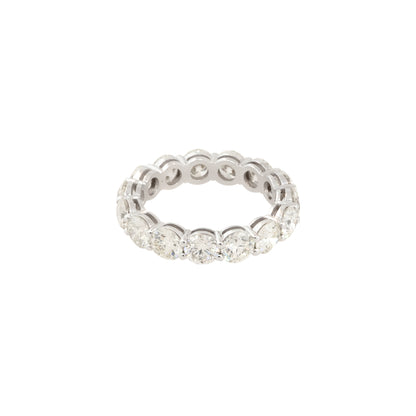 14k White Gold 4.81ctw Round Brilliant 15 Diamond Eternity Band