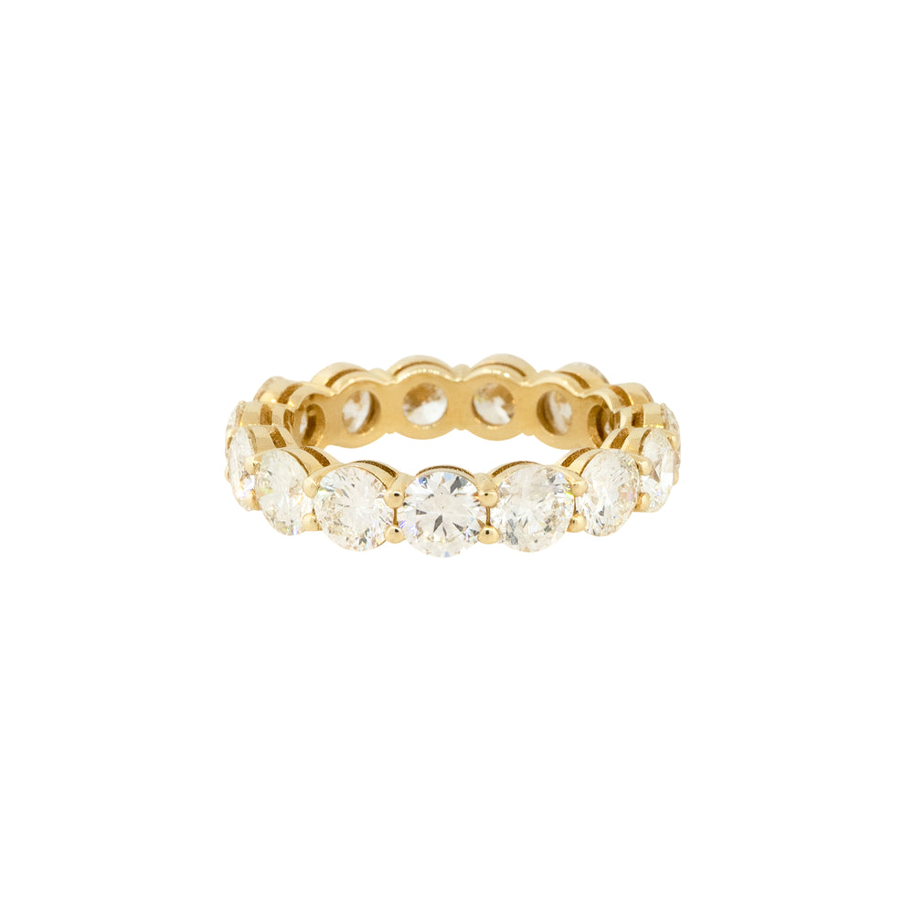 14k Yellow Gold 4.81ctw Round Brilliant Diamond Eternity Band