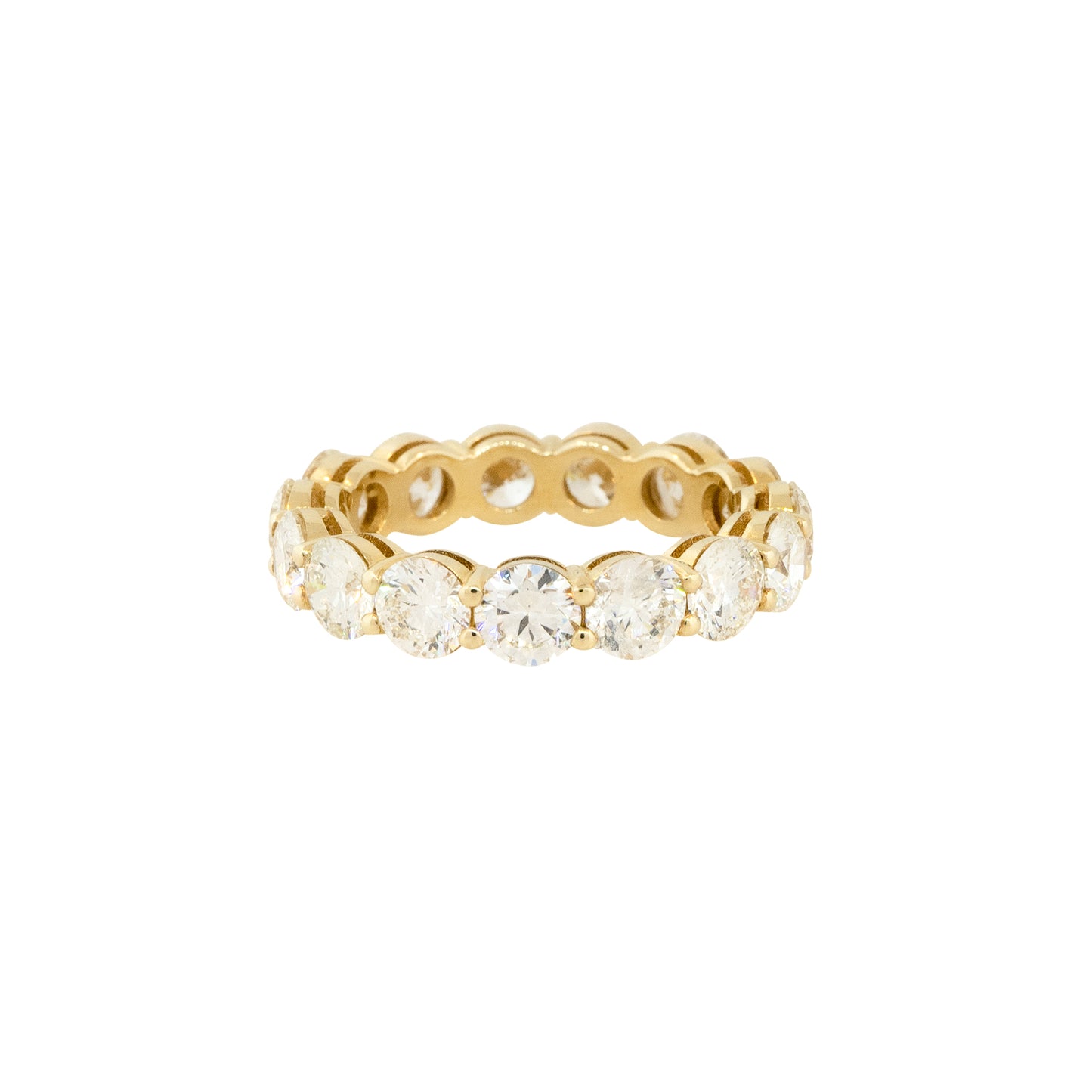 14k Yellow Gold 4.81ctw Round Brilliant Diamond Eternity Band