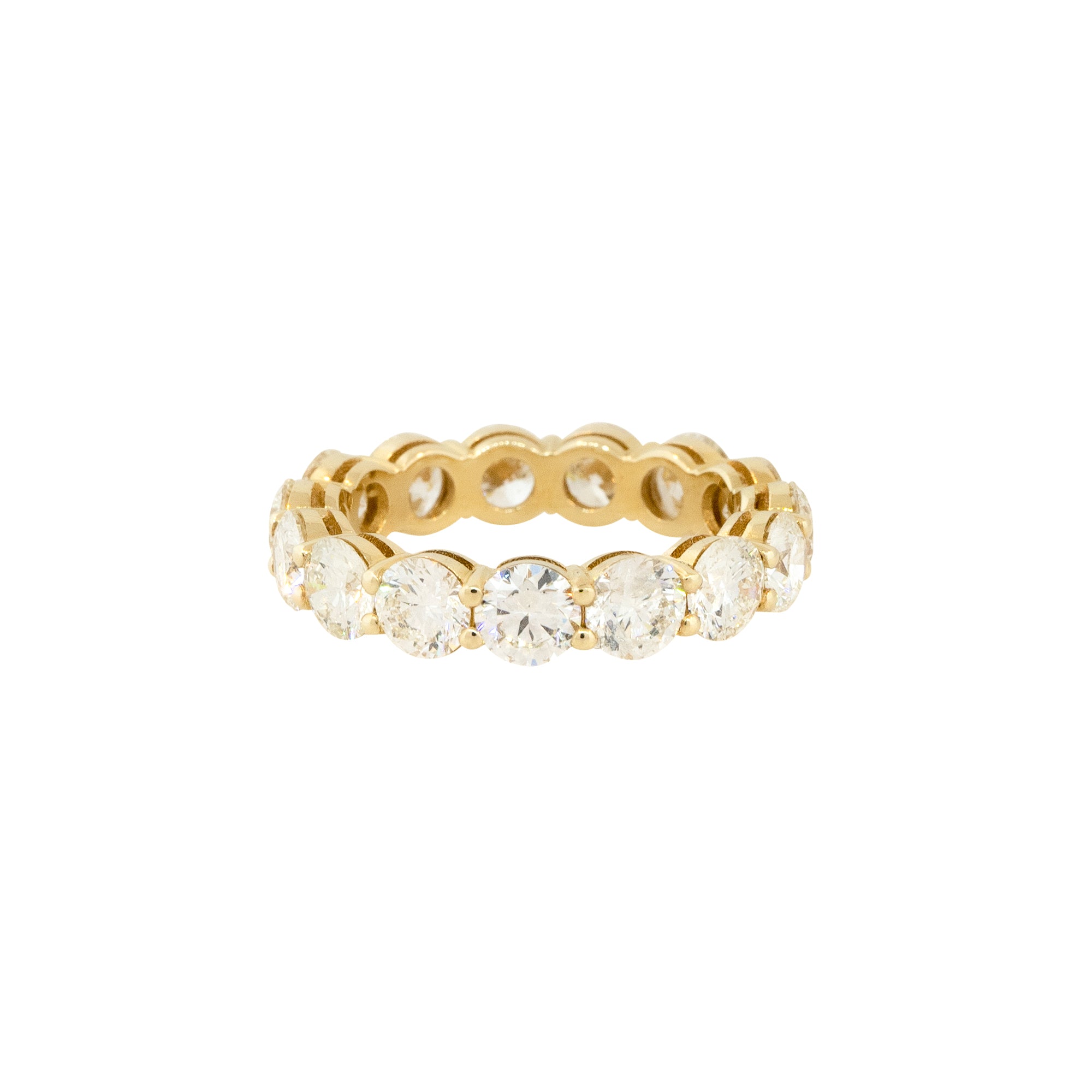 14k Yellow Gold 4.81ctw Round Brilliant Diamond Eternity Band