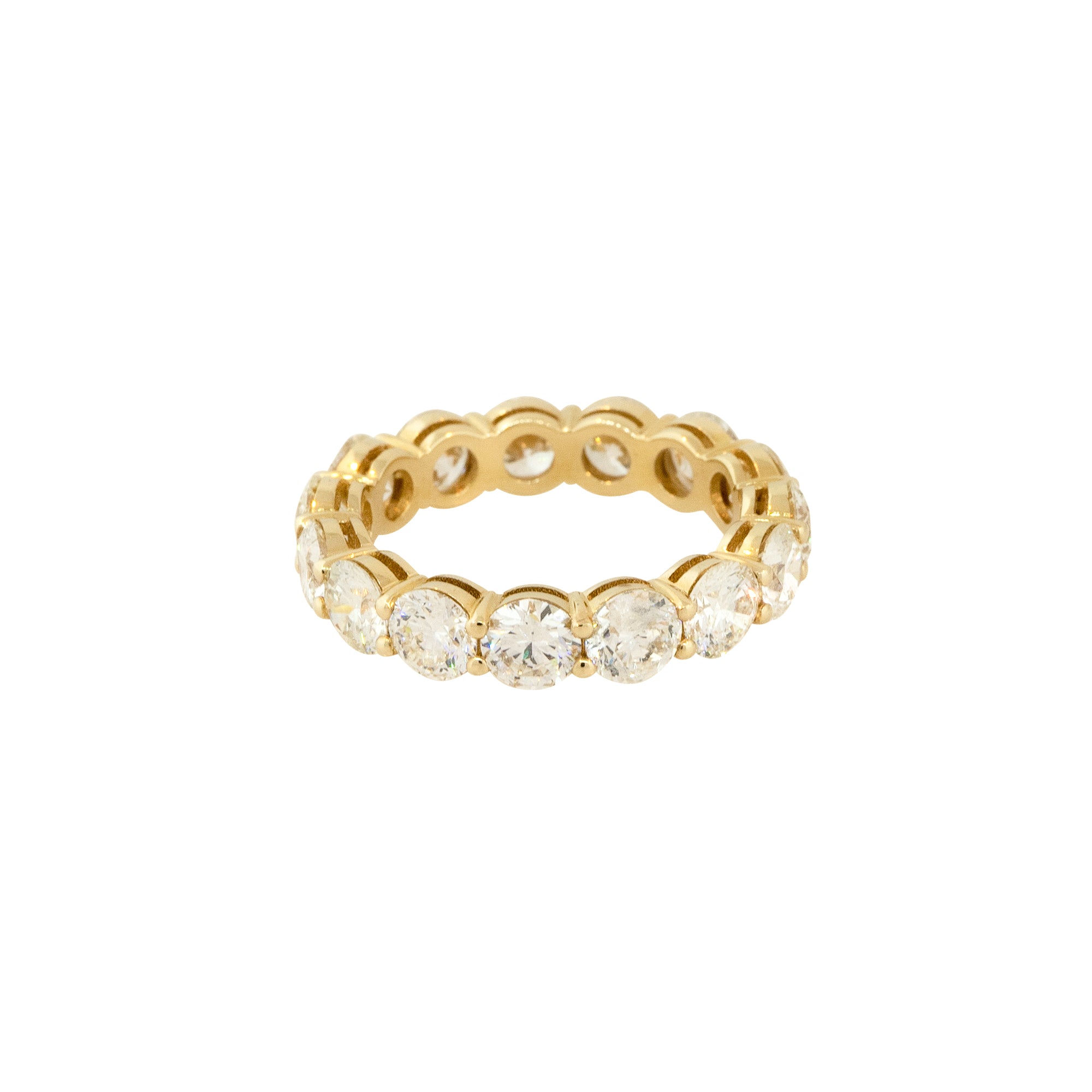 14k Yellow Gold 4.81ctw Round Brilliant Diamond Eternity Band
