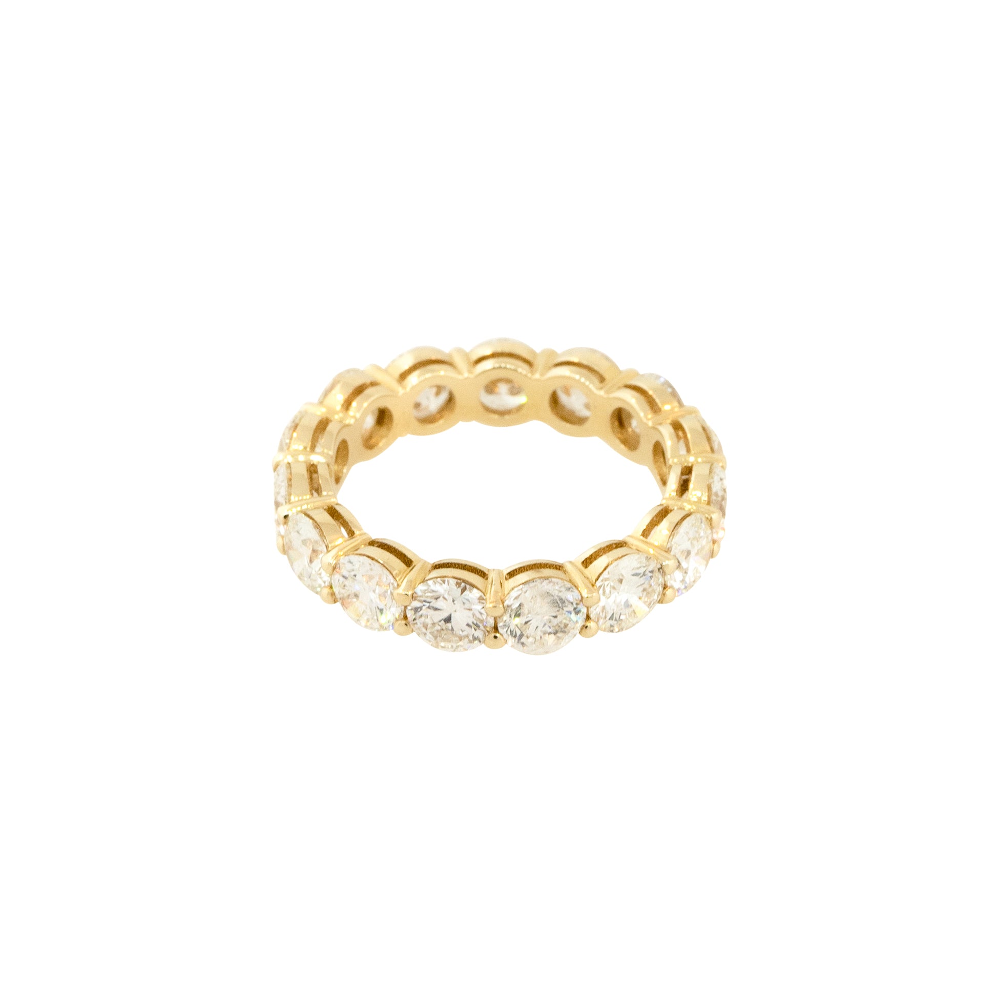 14k Yellow Gold 4.81ctw Round Brilliant Diamond Eternity Band