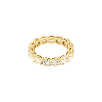 14k Yellow Gold 4.81ctw Round Brilliant Diamond Eternity Band