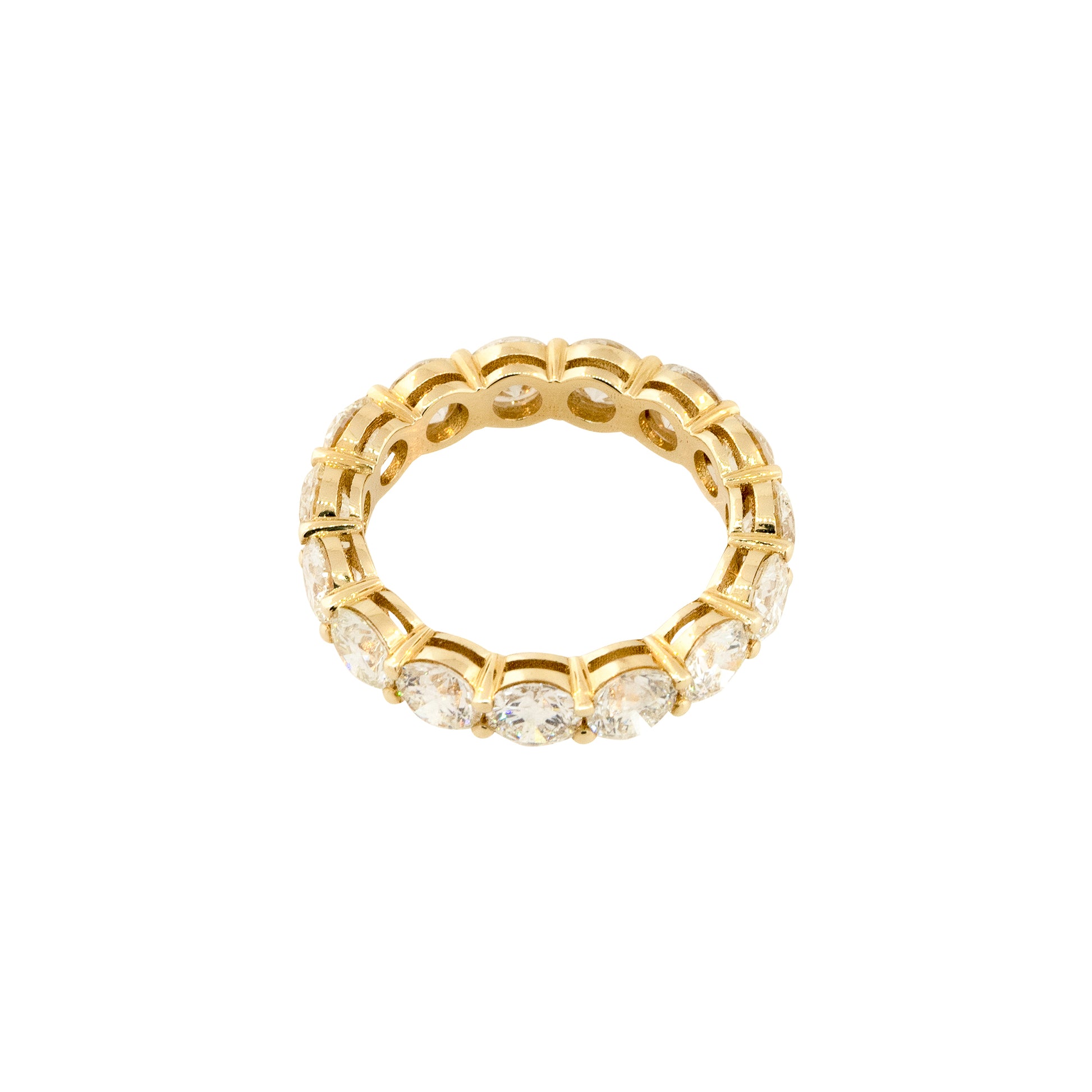 14k Yellow Gold 4.81ctw Round Brilliant Diamond Eternity Band