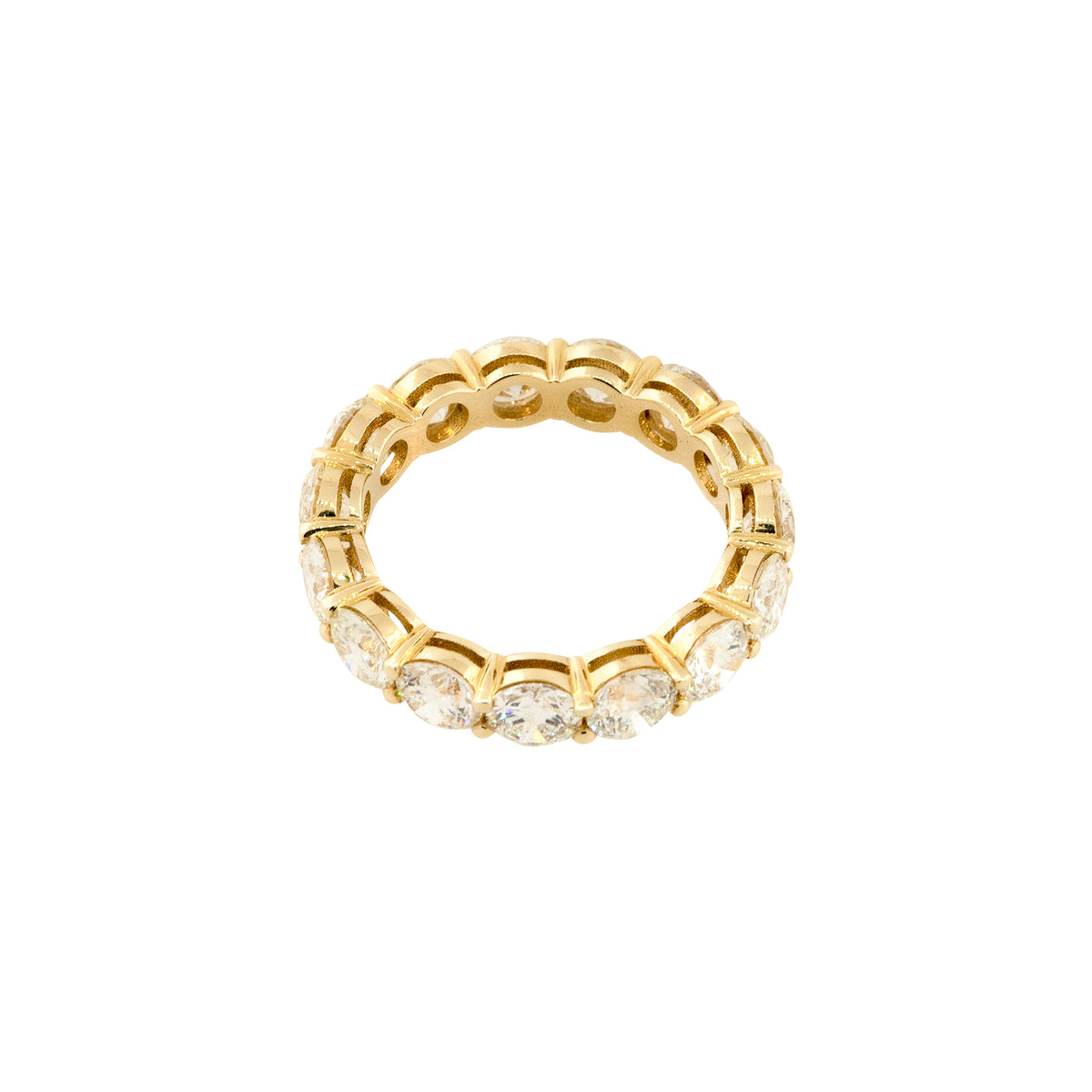 14k Yellow Gold 4.81ctw Round Brilliant Diamond Eternity Band