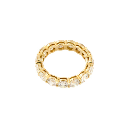 14k Yellow Gold 4.81ctw Round Brilliant Diamond Eternity Band