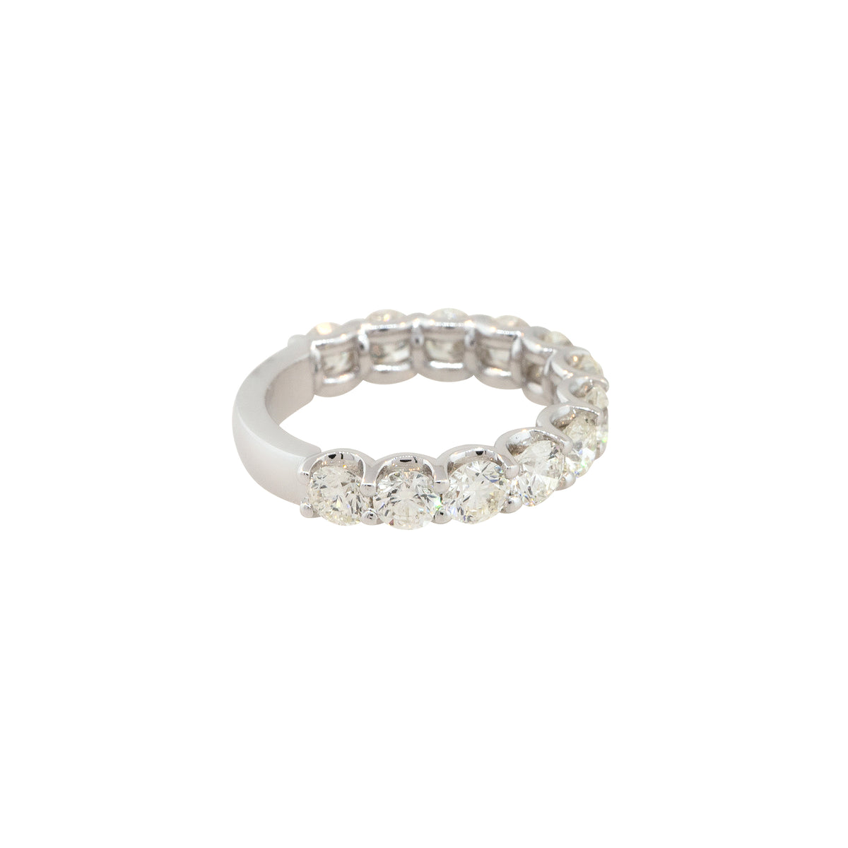 14k White Gold 2.59ctw Half-way Round Diamond Bridal Band