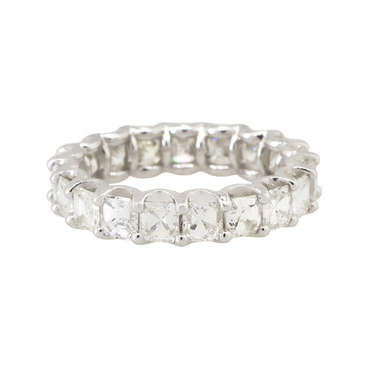 14k White Gold 3.68ctw Asscher Cut Diamond Eternity Band