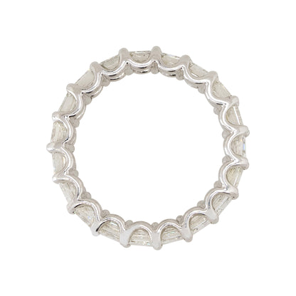 14k White Gold 3.68ctw Asscher Cut Diamond Eternity Band