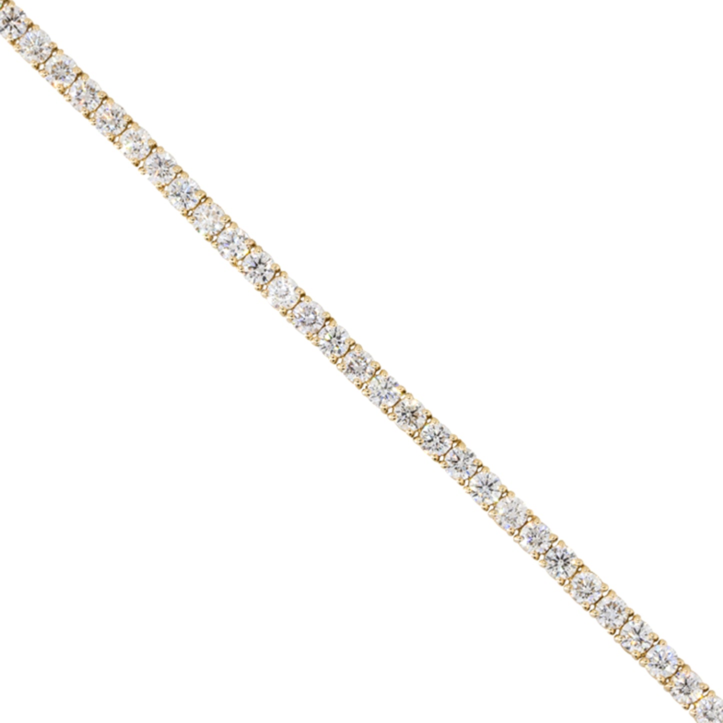 14k Yellow Gold 5.0ctw Round Cut Diamond Tennis Bracelet