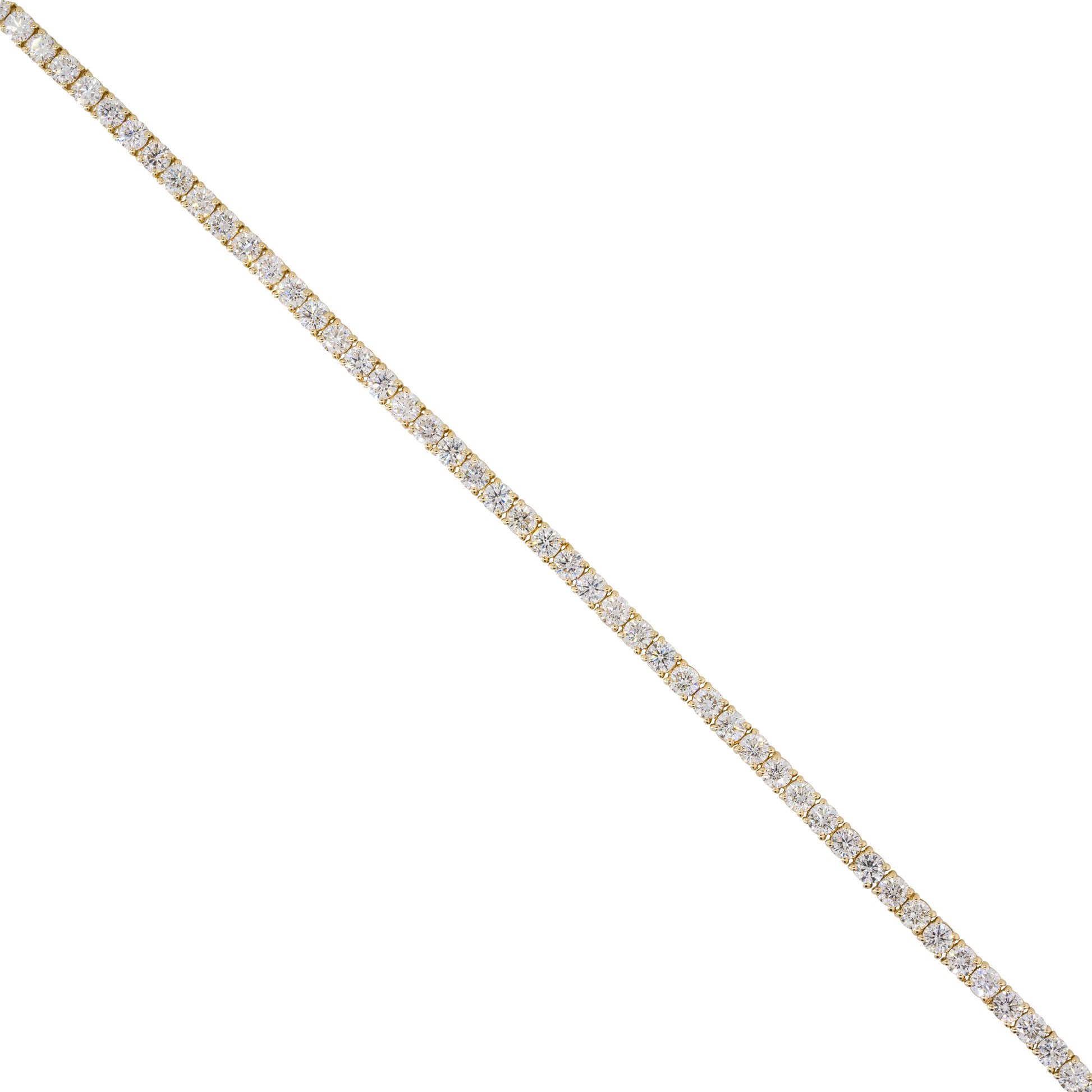 14k Yellow Gold 5.0ctw Round Cut Diamond Tennis Bracelet