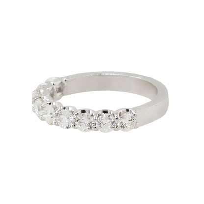 18k White Gold 1.16ctw Halfway Diamond Wedding Band