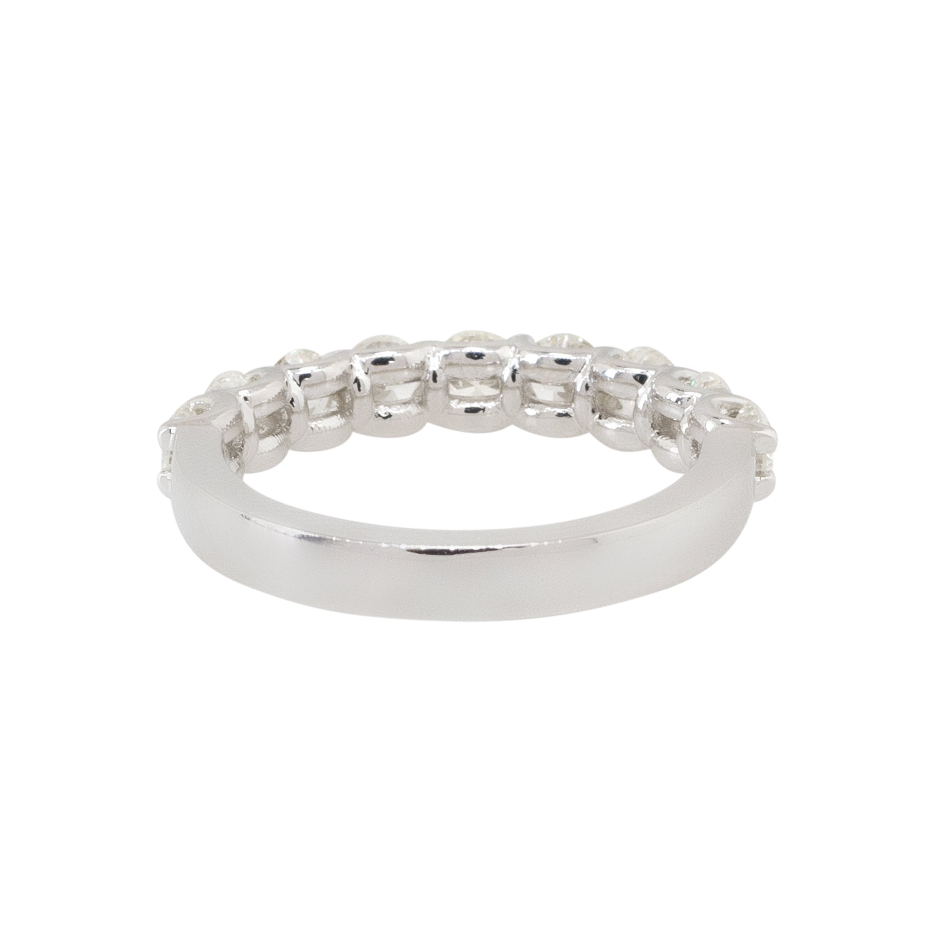 18k White Gold 1.16ctw Halfway Diamond Wedding Band