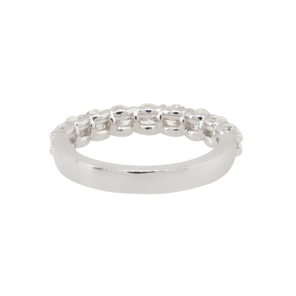 18k White Gold 1.16ctw Halfway Diamond Wedding Band
