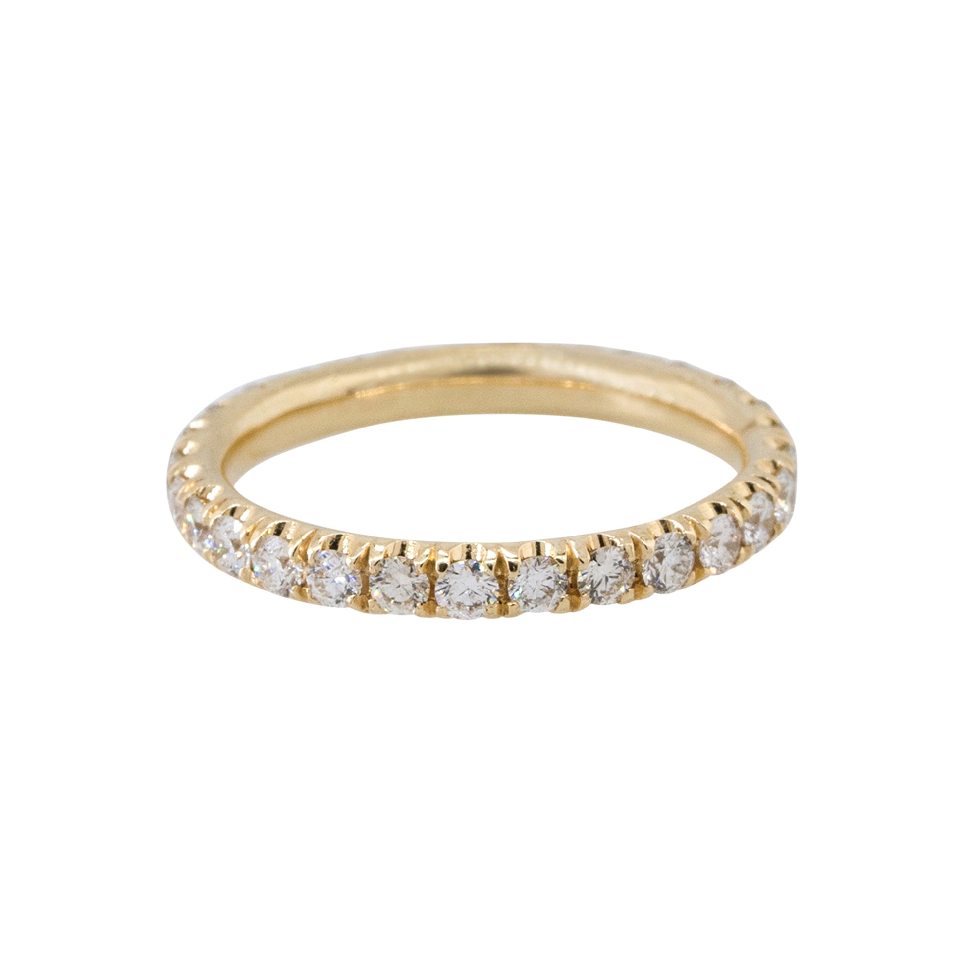 14k Yellow Gold 0.99ctw Round Diamond Eternity Band