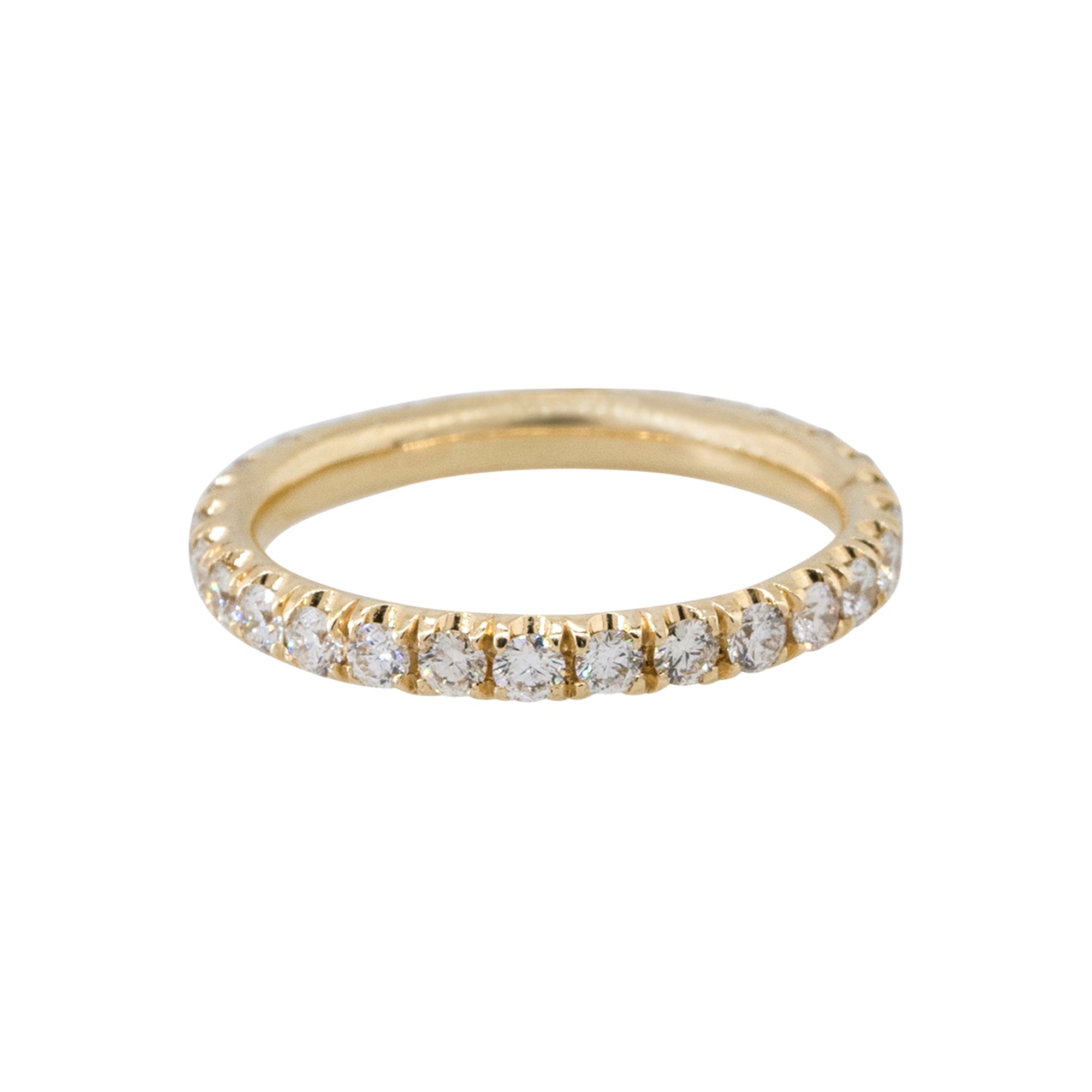 14k Yellow Gold 0.99ctw Round Diamond Eternity Band