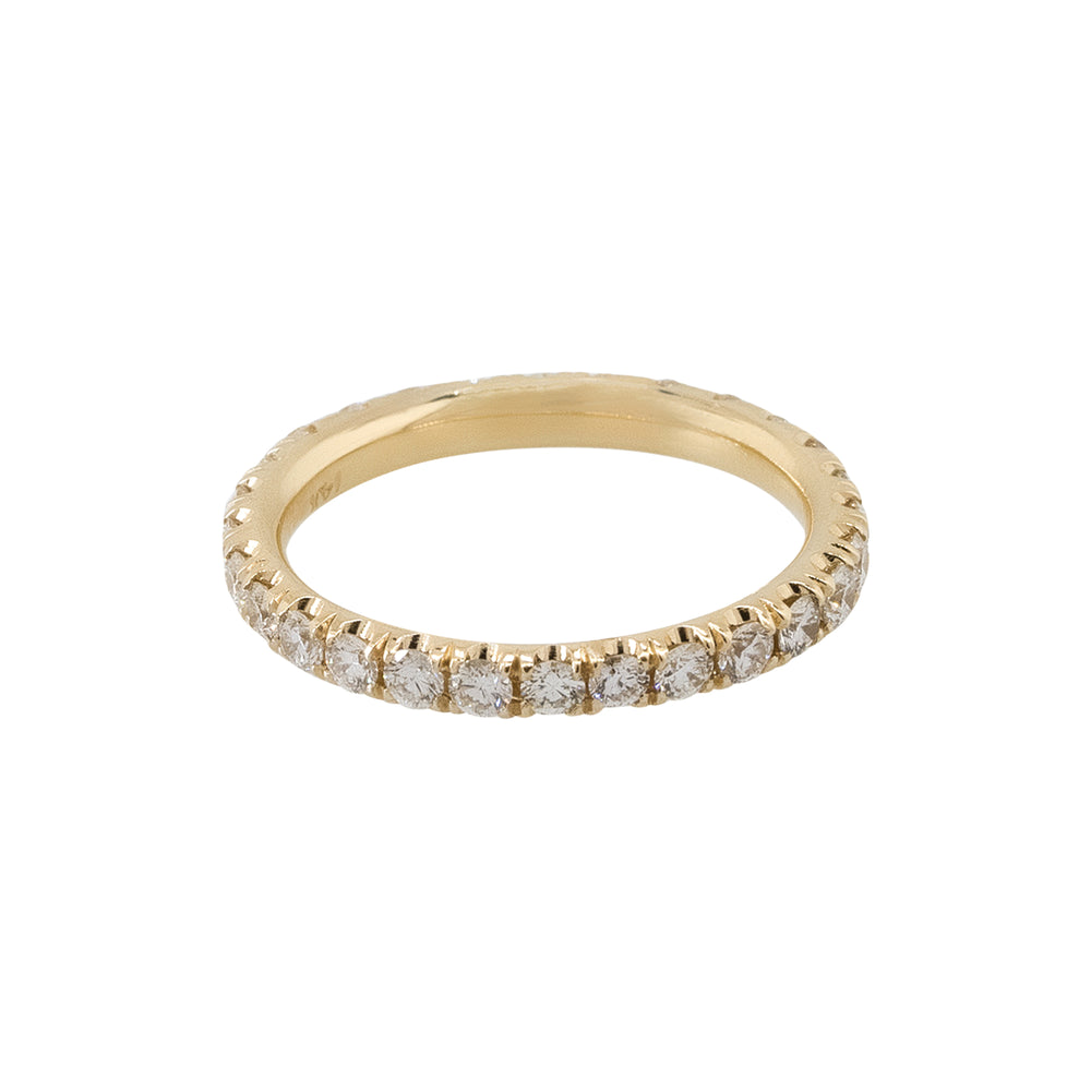 14k Yellow Gold 0.99ctw Round Diamond Eternity Band