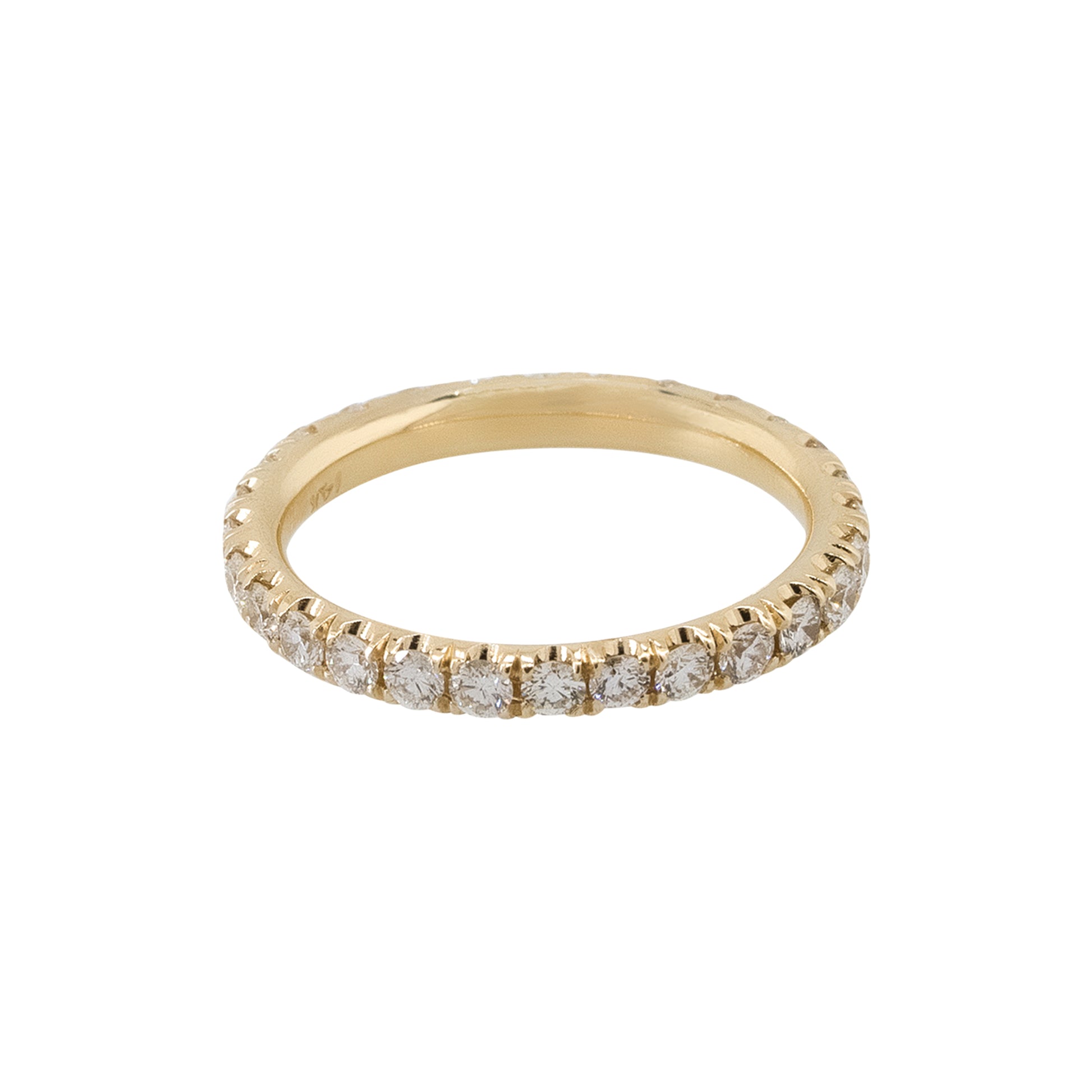 14k Yellow Gold 0.99ctw Round Diamond Eternity Band