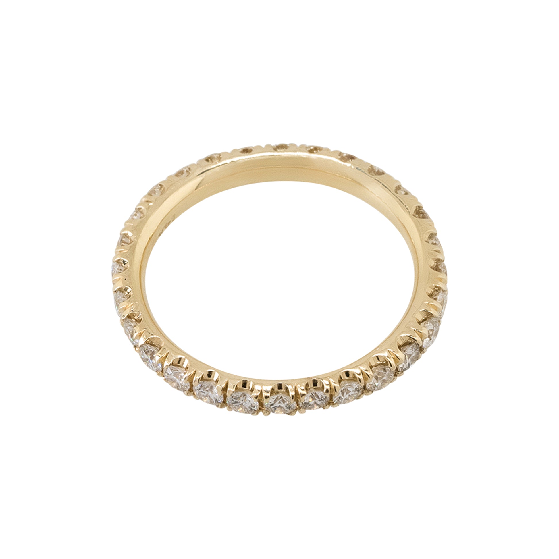14k Yellow Gold 0.99ctw Round Diamond Eternity Band
