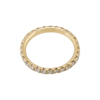 14k Yellow Gold 0.99ctw Round Diamond Eternity Band